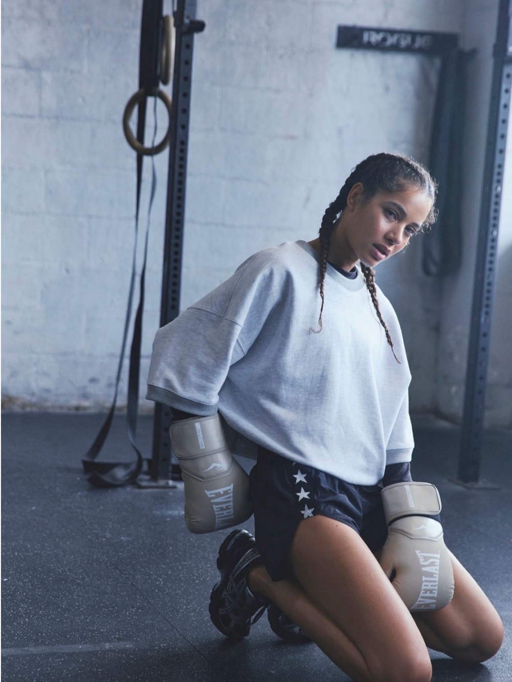 Free people movement for the win short sleeve sweatshirt NWT $78 white heather